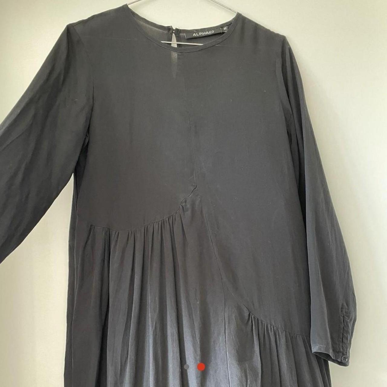 Alpha 60 silk black dress size SMALL - Depop