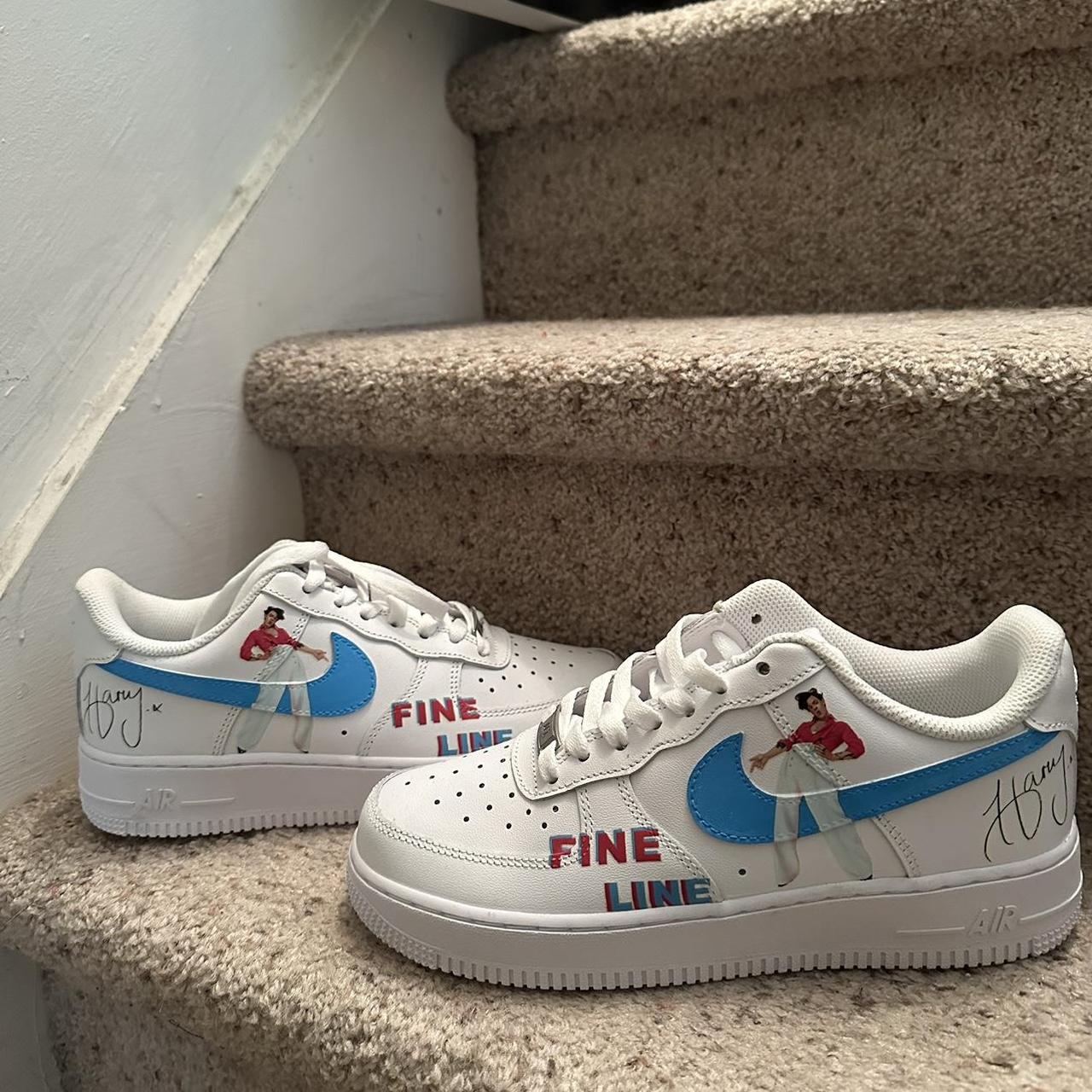 air forces painted harry styles size 7 women never... - Depop