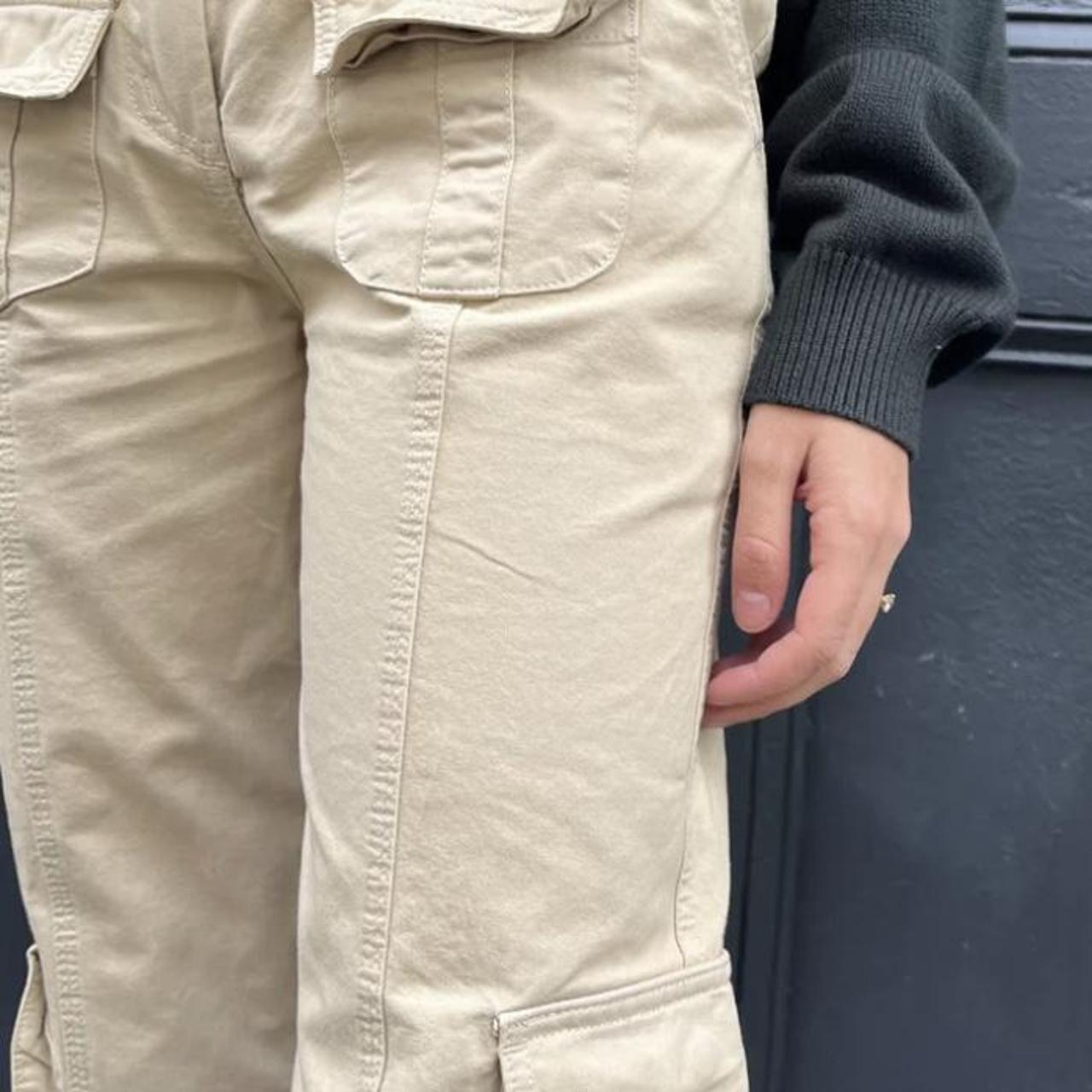 brandy Melville kim pants beige, with tags, straight... Depop