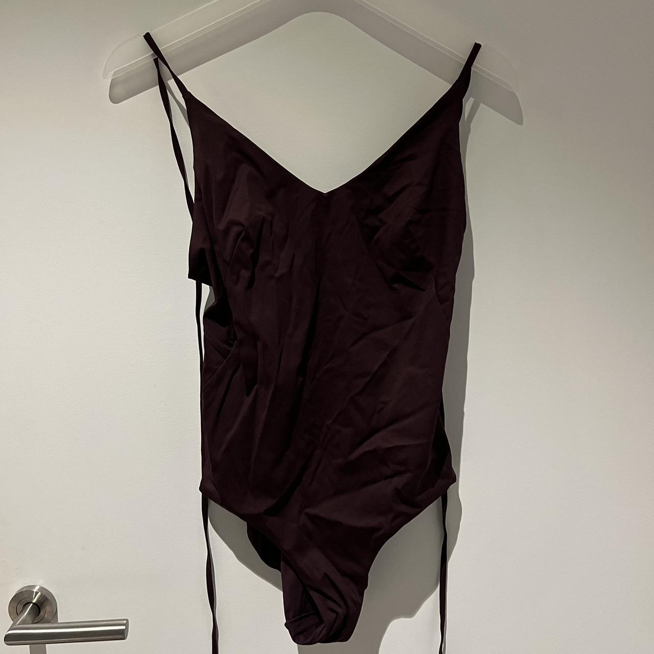 Very elegant Cos swimsuit - aubergine/brown colour.... - Depop