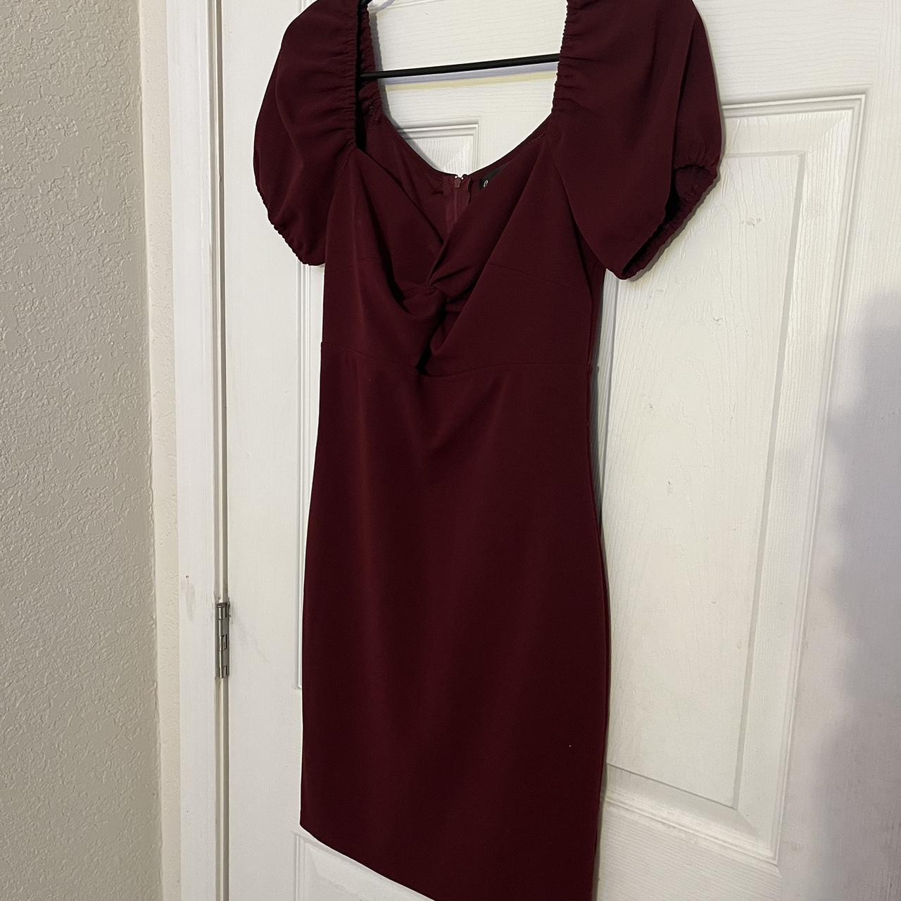 Crystal Doll Women's Burgundy and Red Dress (2)