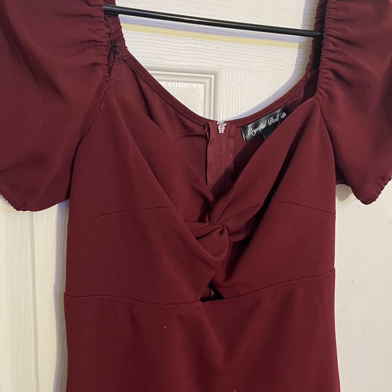 Crystal Doll Women's Burgundy and Red Dress (3)