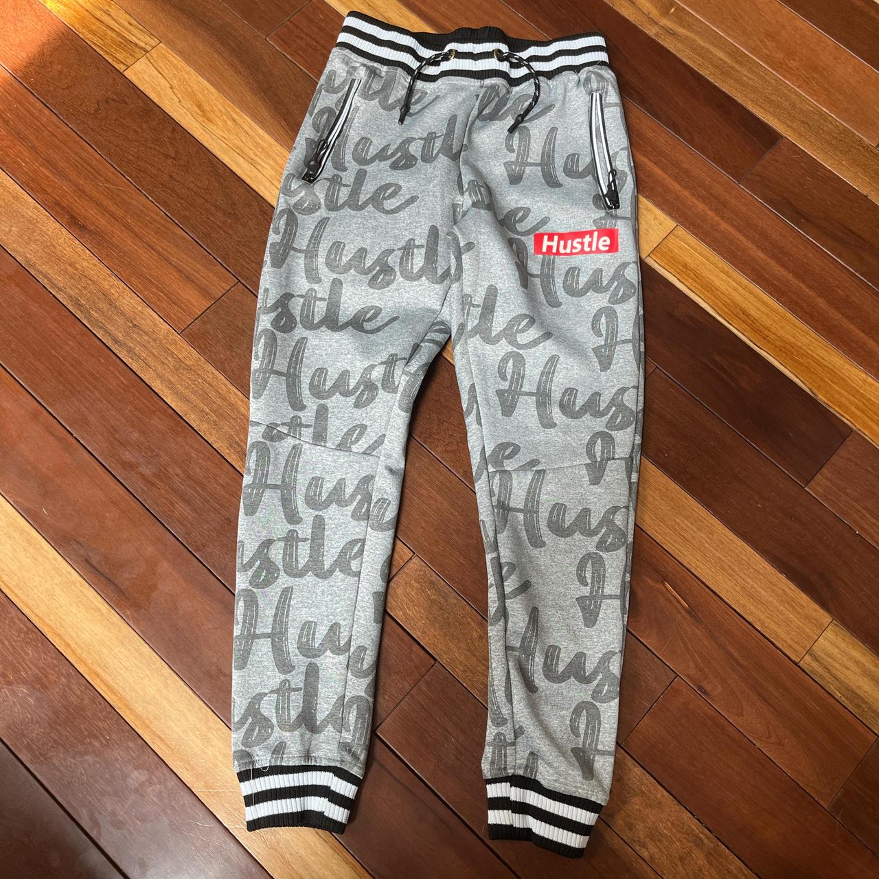 Encrypted wavey Grey Joggers