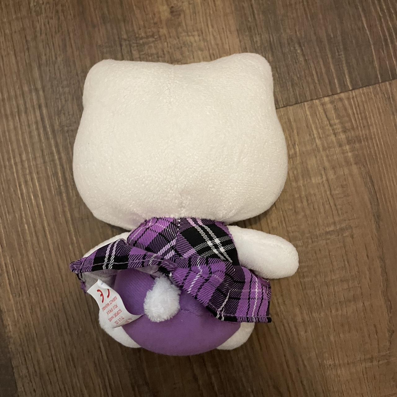 Small Hello Kitty Sanrio Plush Purple plaid dress... Depop