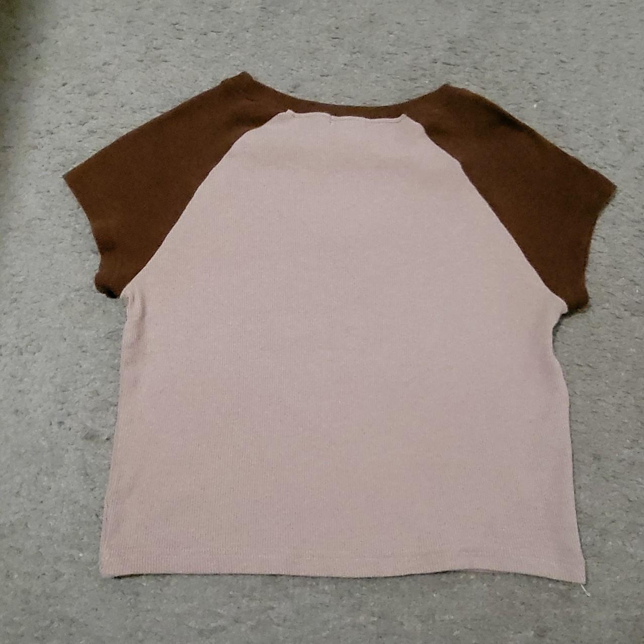 Rue 21 Women's Brown and White Crop-top (2)