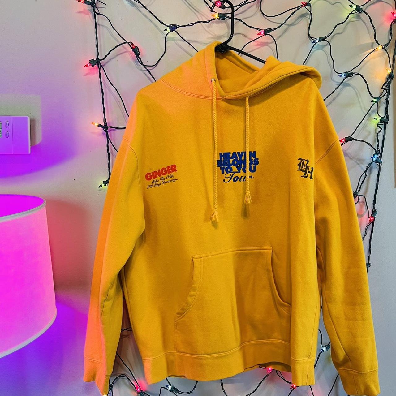 Unisex yellow store Brockhampton hoodie