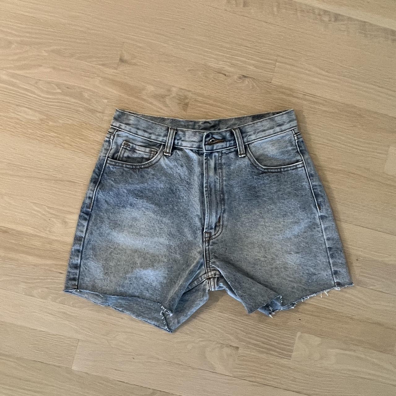 Brandy Melville blue denim shorts Size 25 but fits 24 - Depop