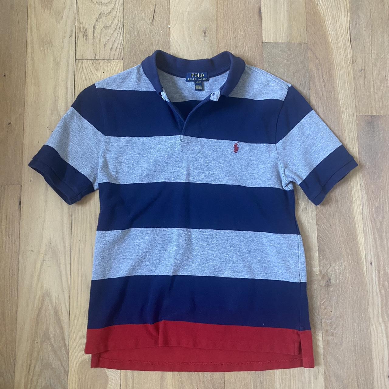 Polo Ralph Lauren Men's Blue and Grey Polo-shirts | Depop