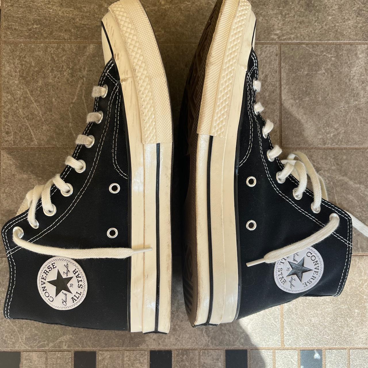 Converse Men's Black and White Trainers | Depop