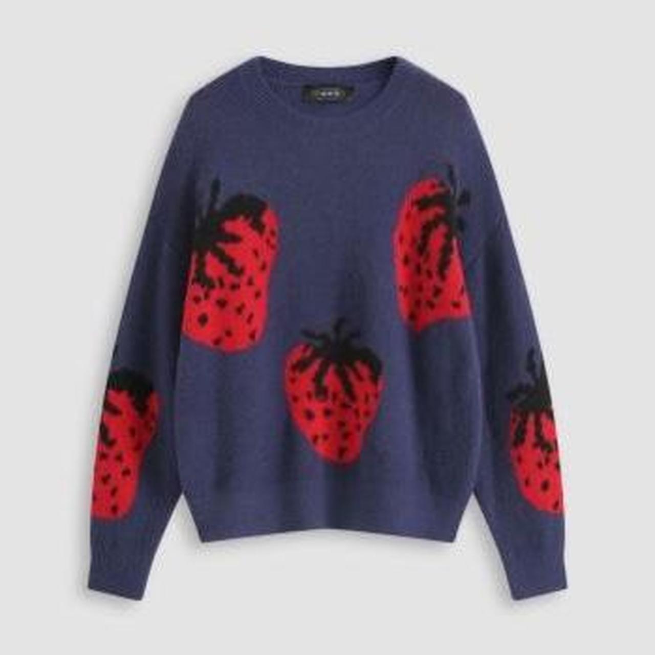 cider strawberry print sweater౨ৎ size small like... Depop