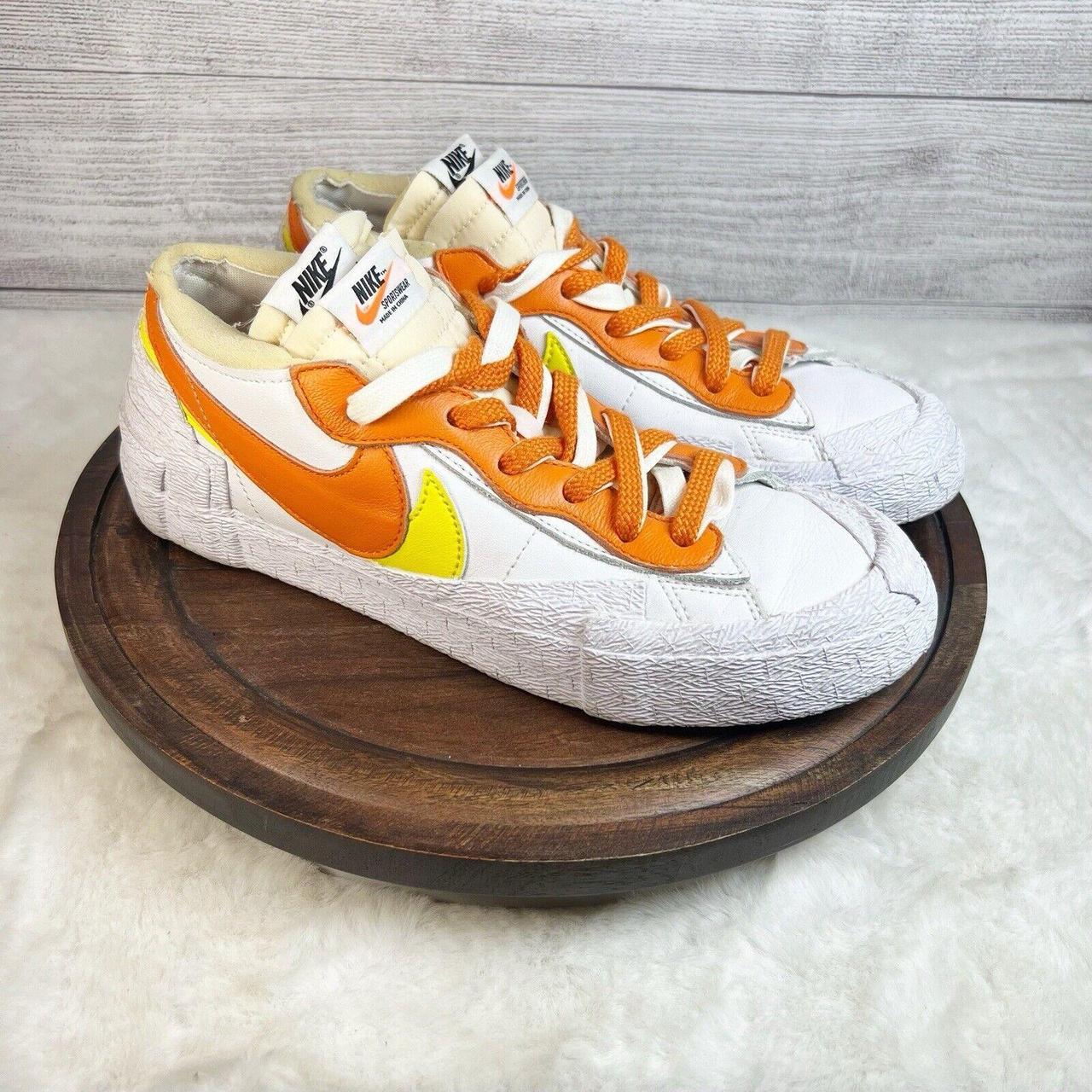 Size 7.5 Nike sacai x Blazer Low Magma Orange