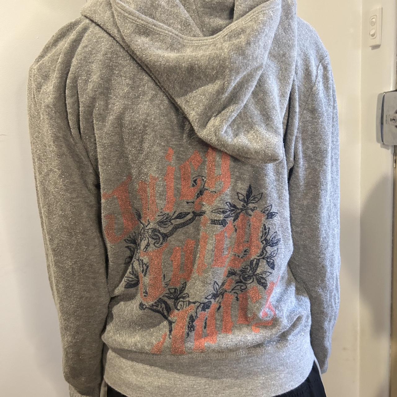 Grey vintage juicy couture french terry/towel zip up...