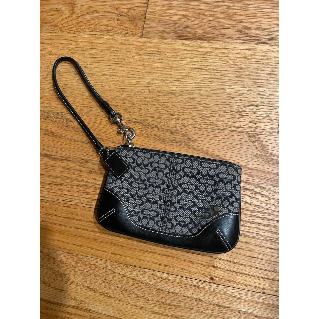 Coach “Small Wristlet” Black Two card slots - Depop