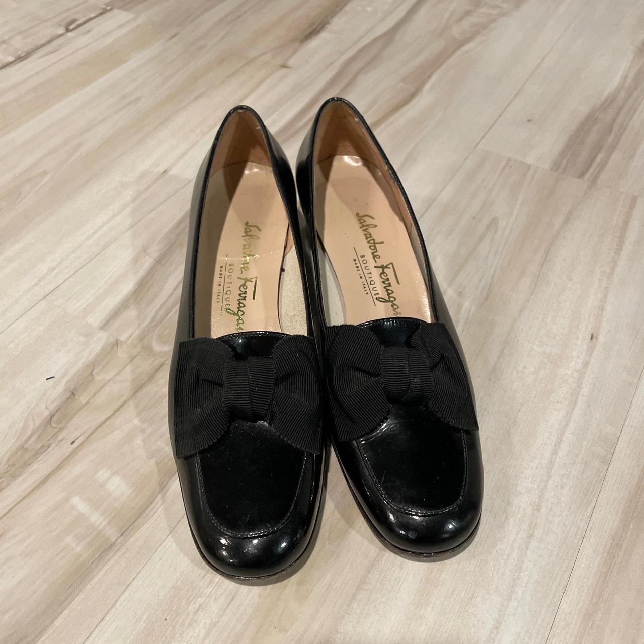 Vintage Salvatore Ferragamo deals Black Loafers