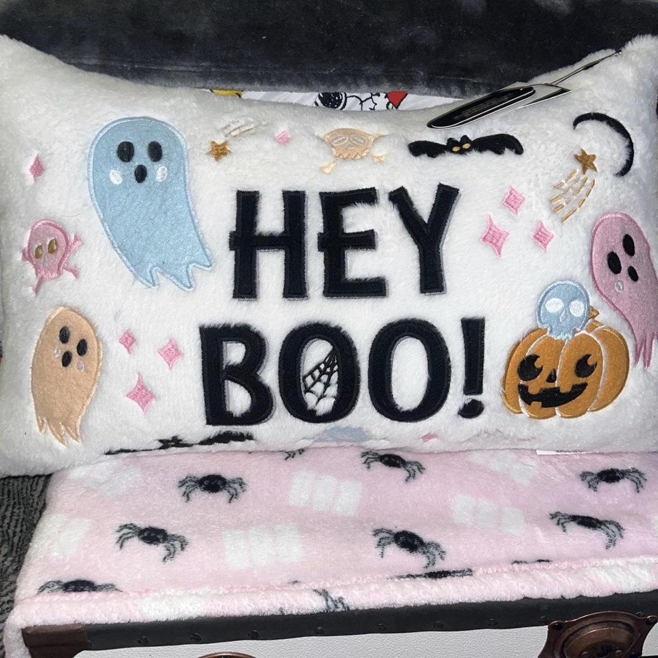 Halloween Pillow Cover Halloween BOO Pillow Pink Halloween 