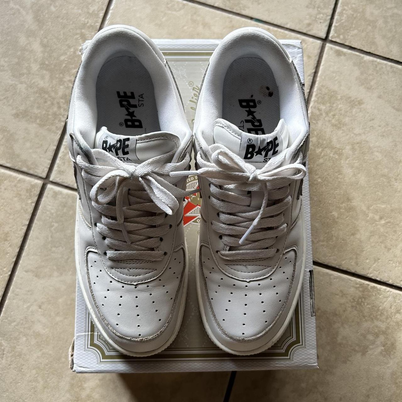 BAPE Men's White Trainers | Depop