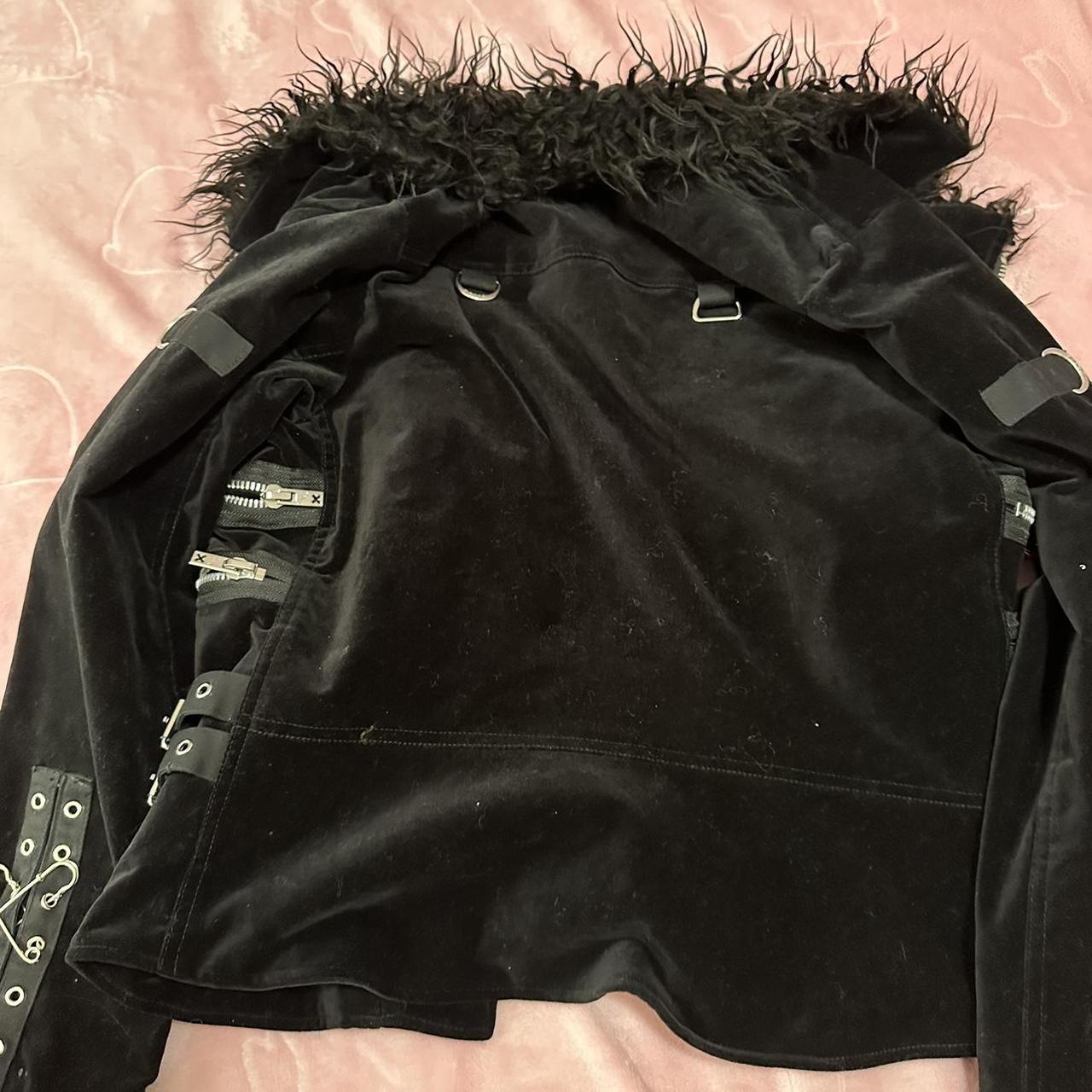 🖤early 2000s tripp nyc fur trim jacket🖤 super... - Depop