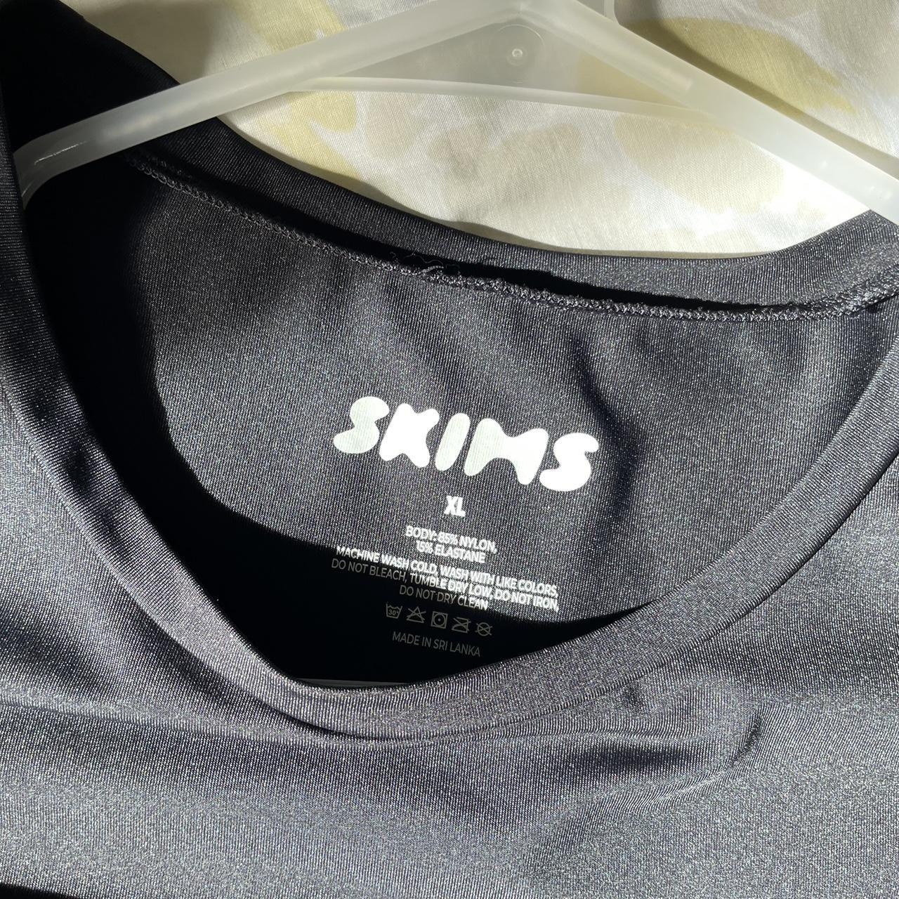 Skims xl dri fit material black shirt skims gym... Depop