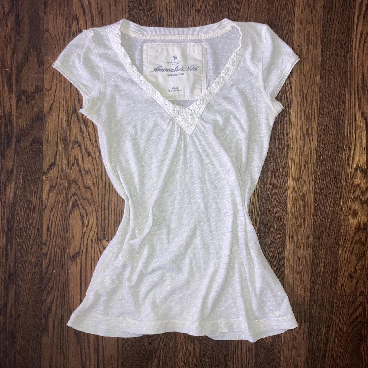Abercrombie & Fitch Women's White T-shirt | Depop