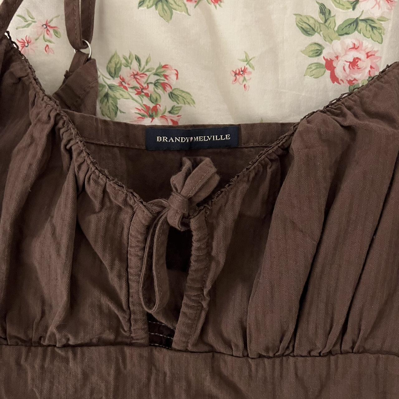 Brandy Melville Women's Brown Veststankscamis Depop