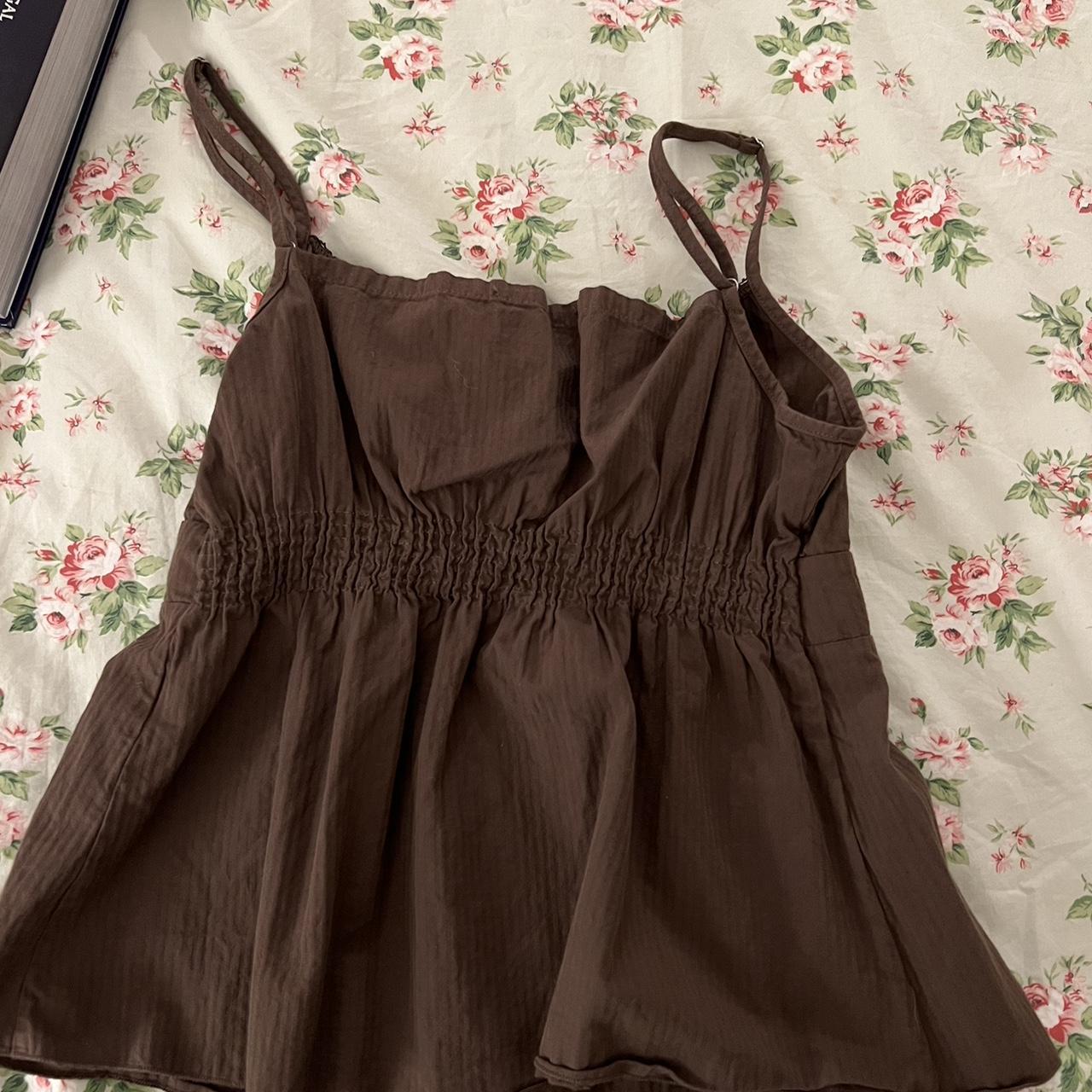 Brandy Melville Women's Brown Veststankscamis Depop