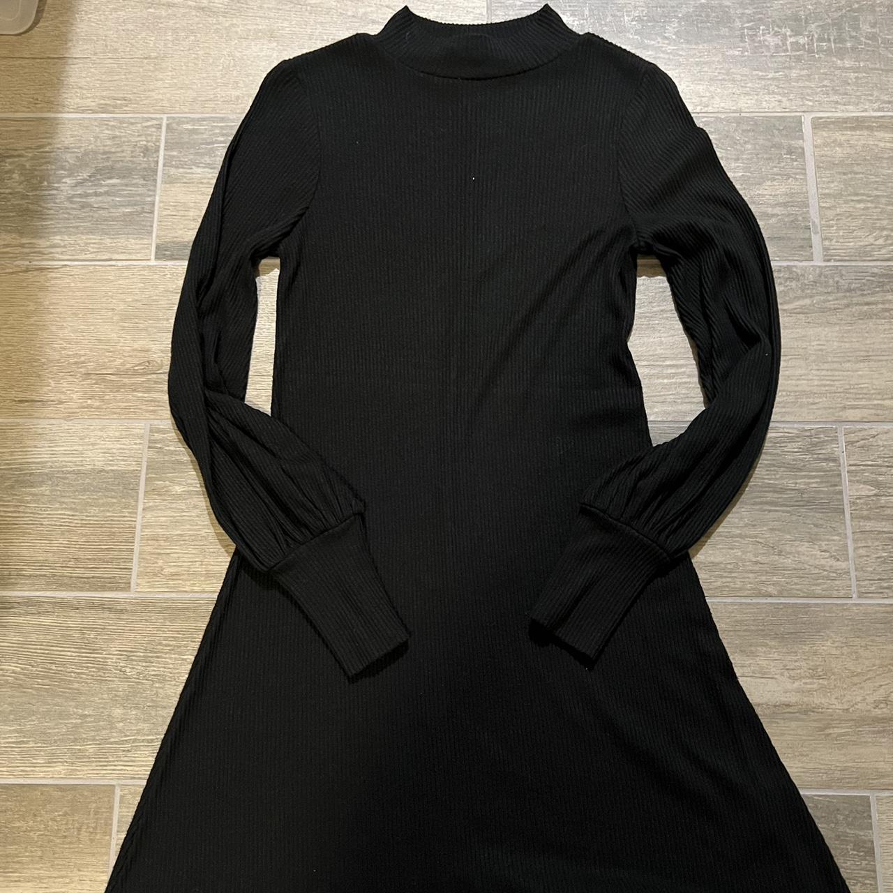 express black ribbed longsleeve dress,, purchased... - Depop