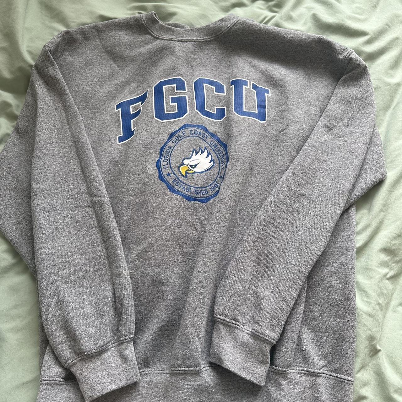 FGCU oversized grey soft inside sweatshirt Depop