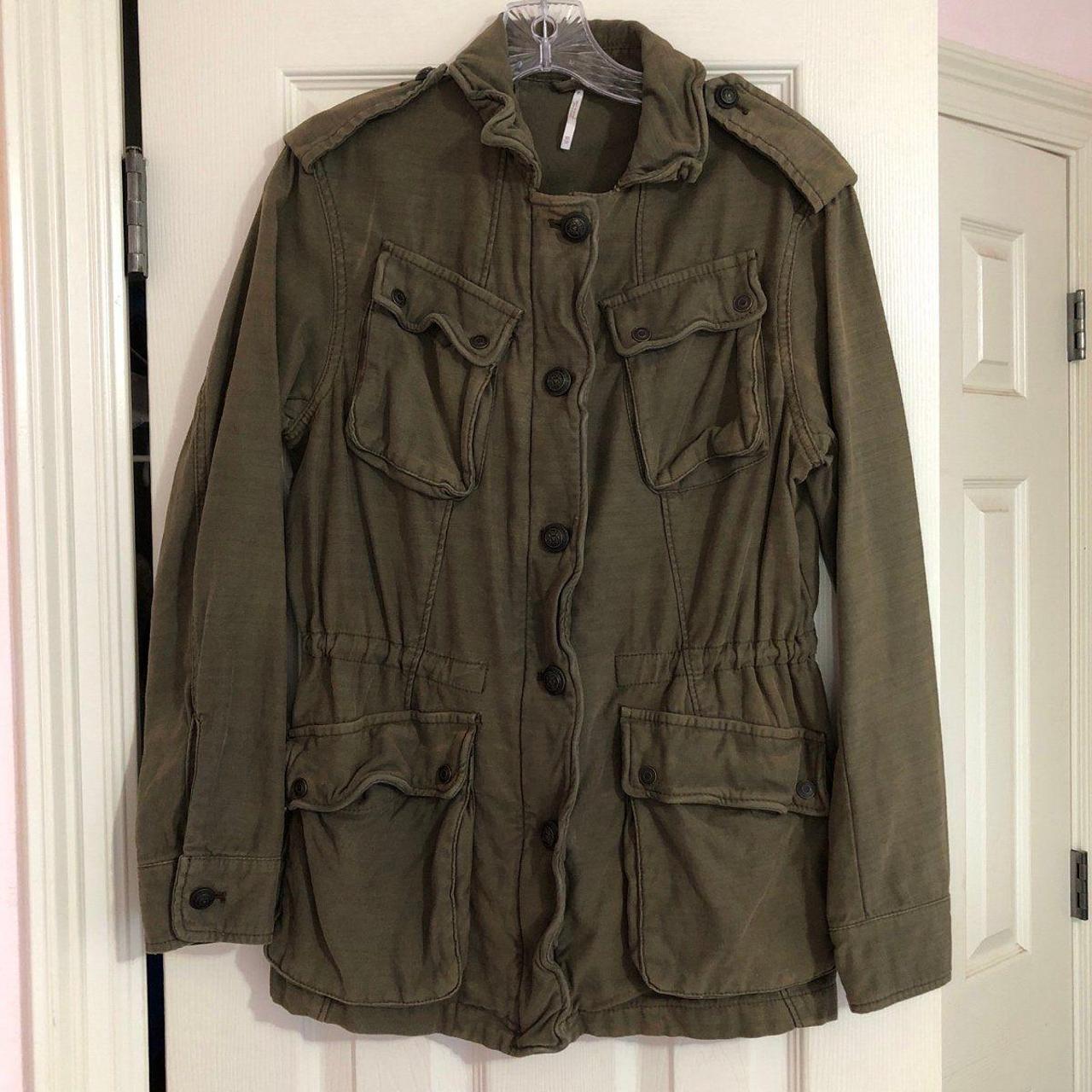 Like New! outlet Free People Utility Oversized Military Jacket Green size XS