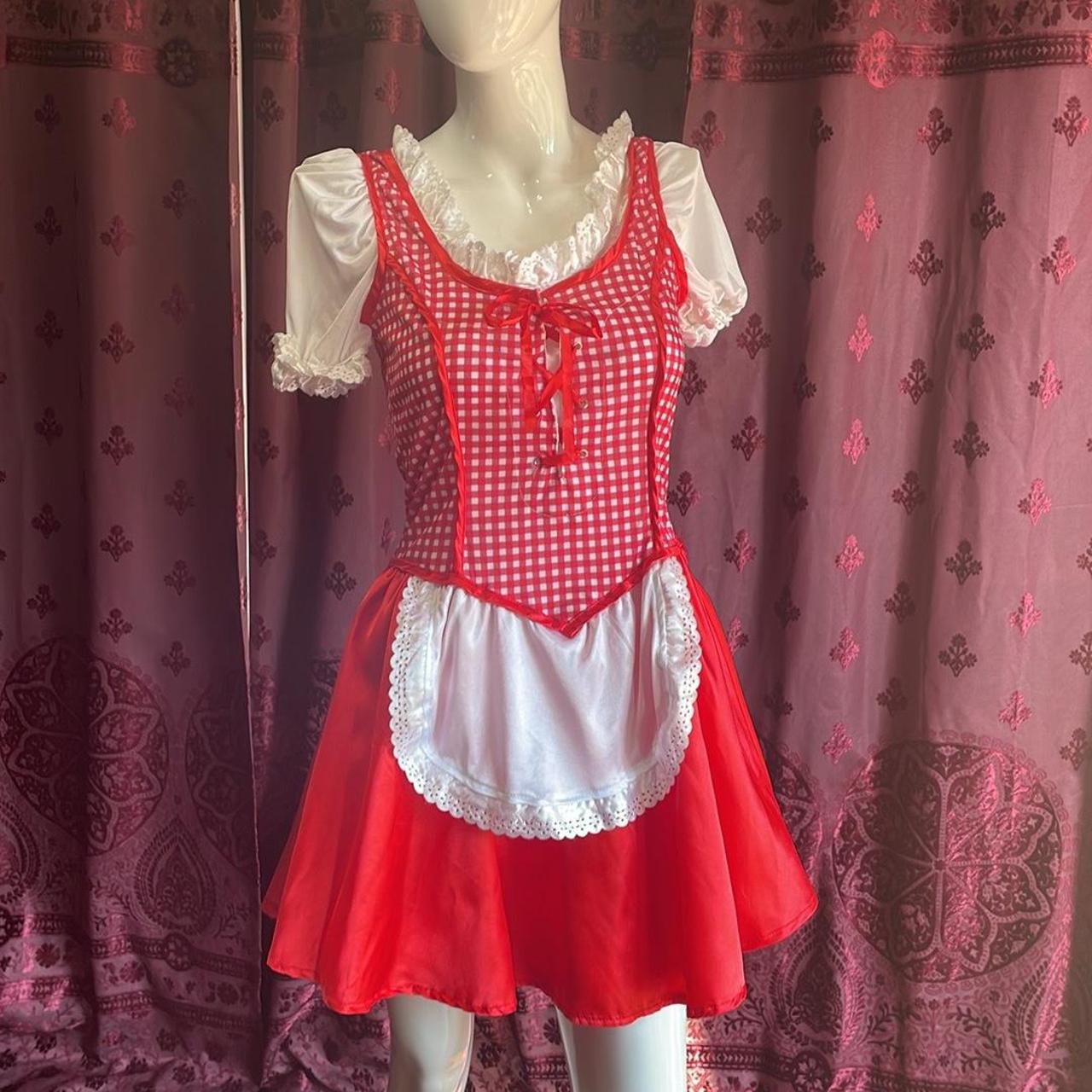 Adult Sexy Little Red Riding Cottage Cutie Costume...