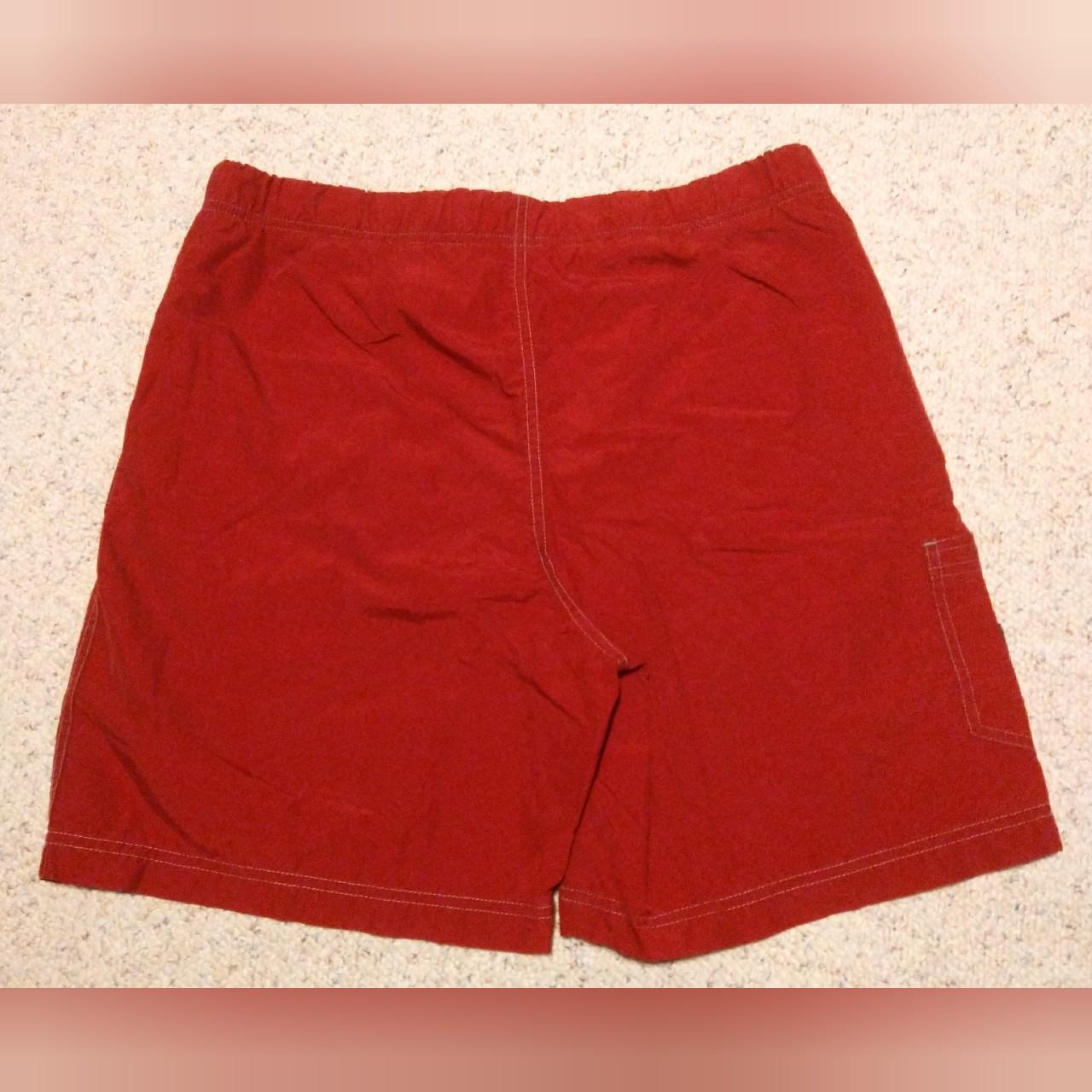 Old Navy Men's Burgundy and Red Swimbriefsshorts Depop