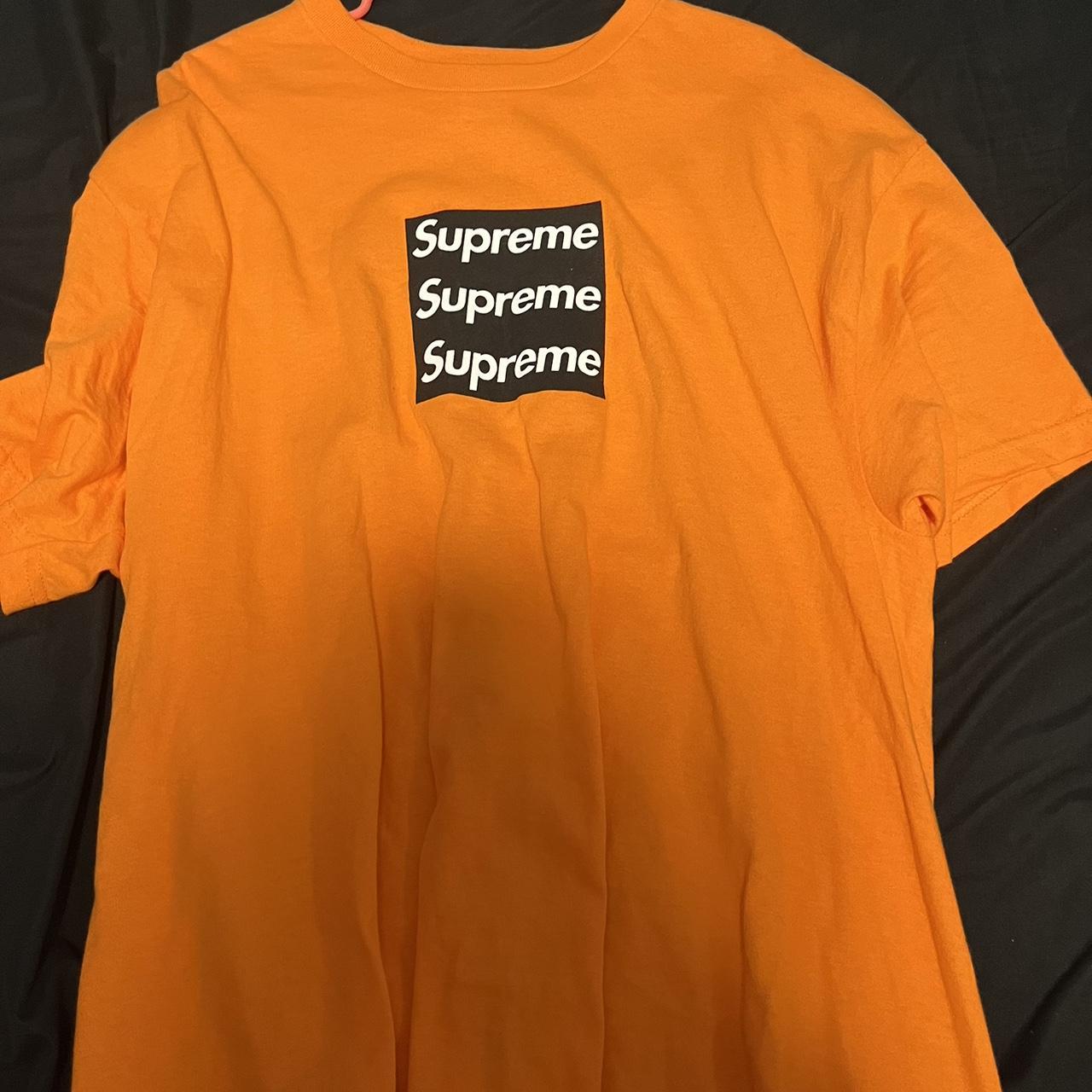 Asspizza Orange Supreme Triple Box Logo Send offers Depop