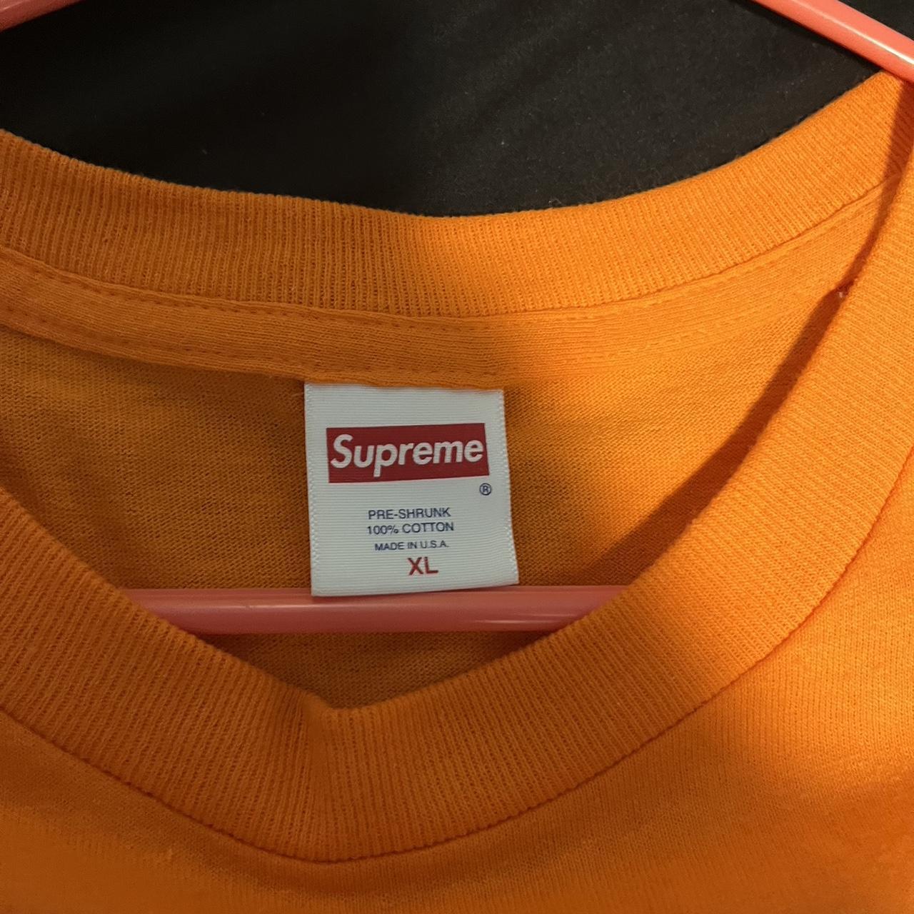 Supreme orange clearance box logo tee