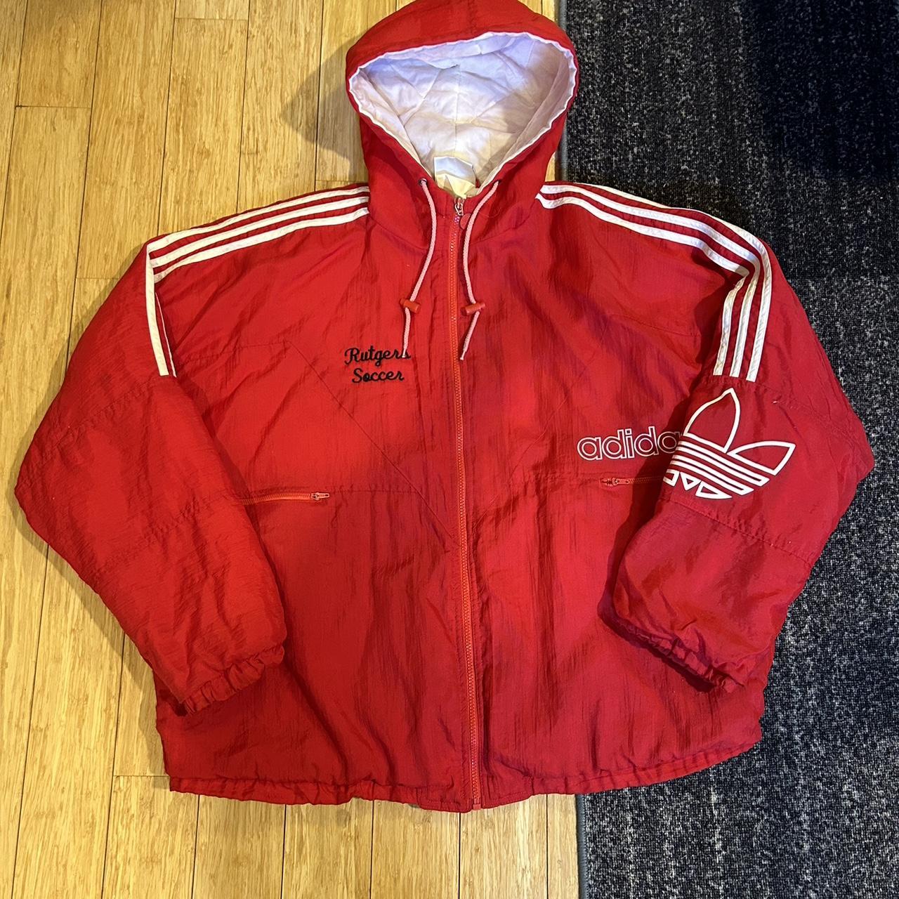 Vintage 80s adidas soccer jacket size Xl - Depop