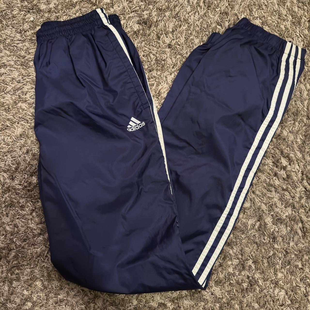 Adidas Men's Navy and White Joggers-tracksuits | Depop