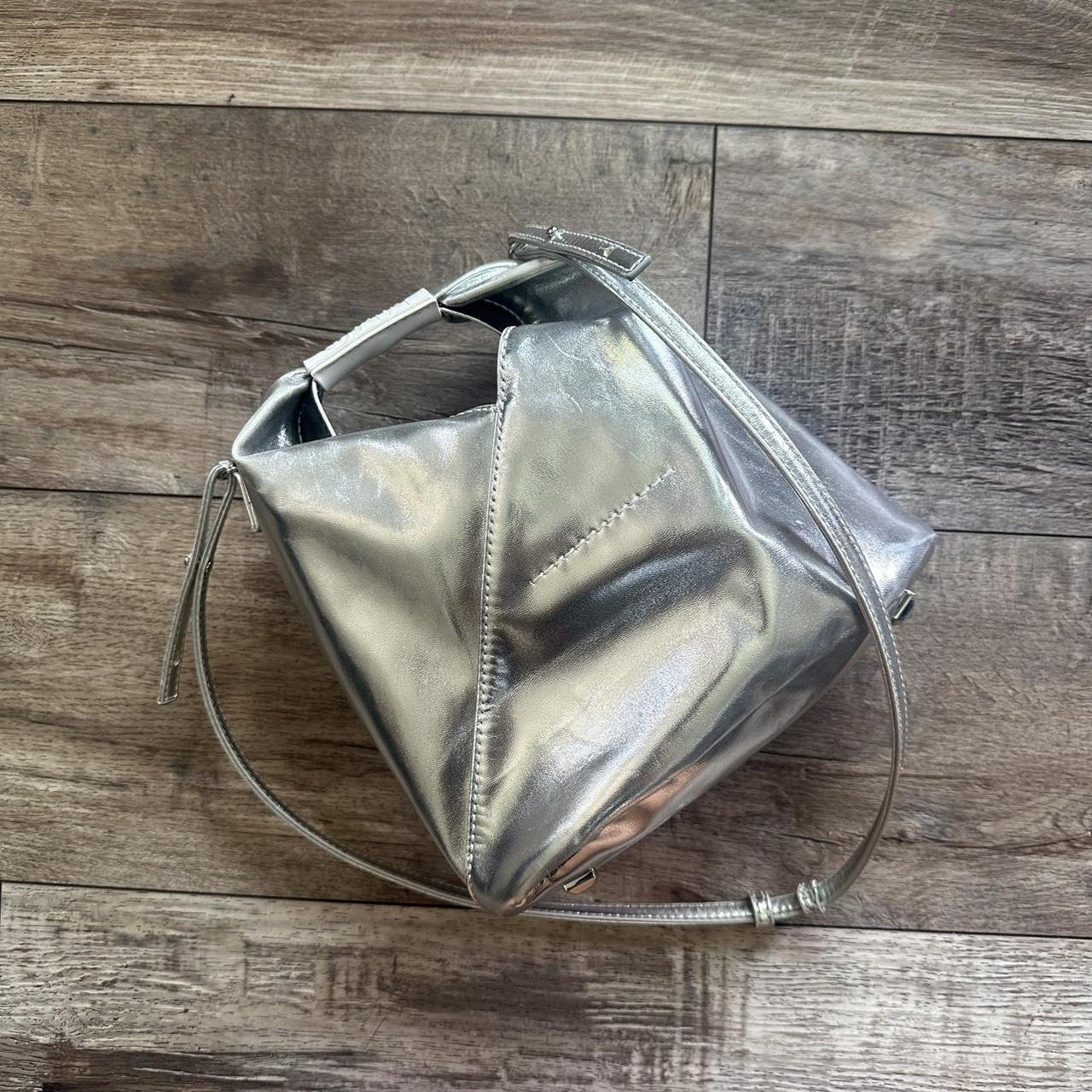 Maison Margiela Mini Chrome Triangle Handbag Clean... - Depop