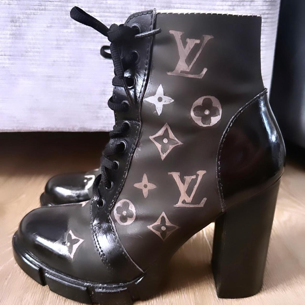 Black louis-vuitton-sock-boots - Depop
