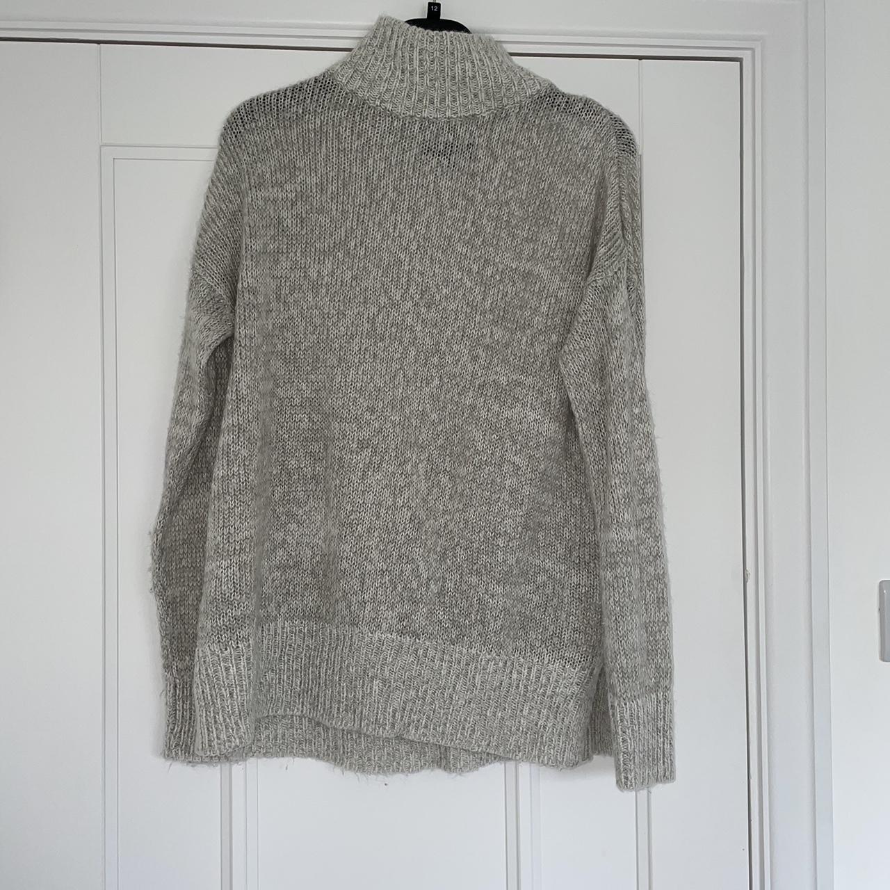 Grey roll neck new look jumper - Depop