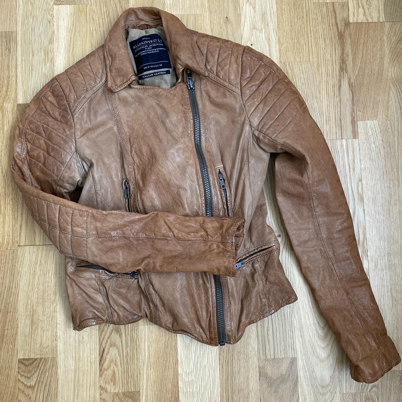 Fabulous Allsaints real leather jacket, slightly... - Depop