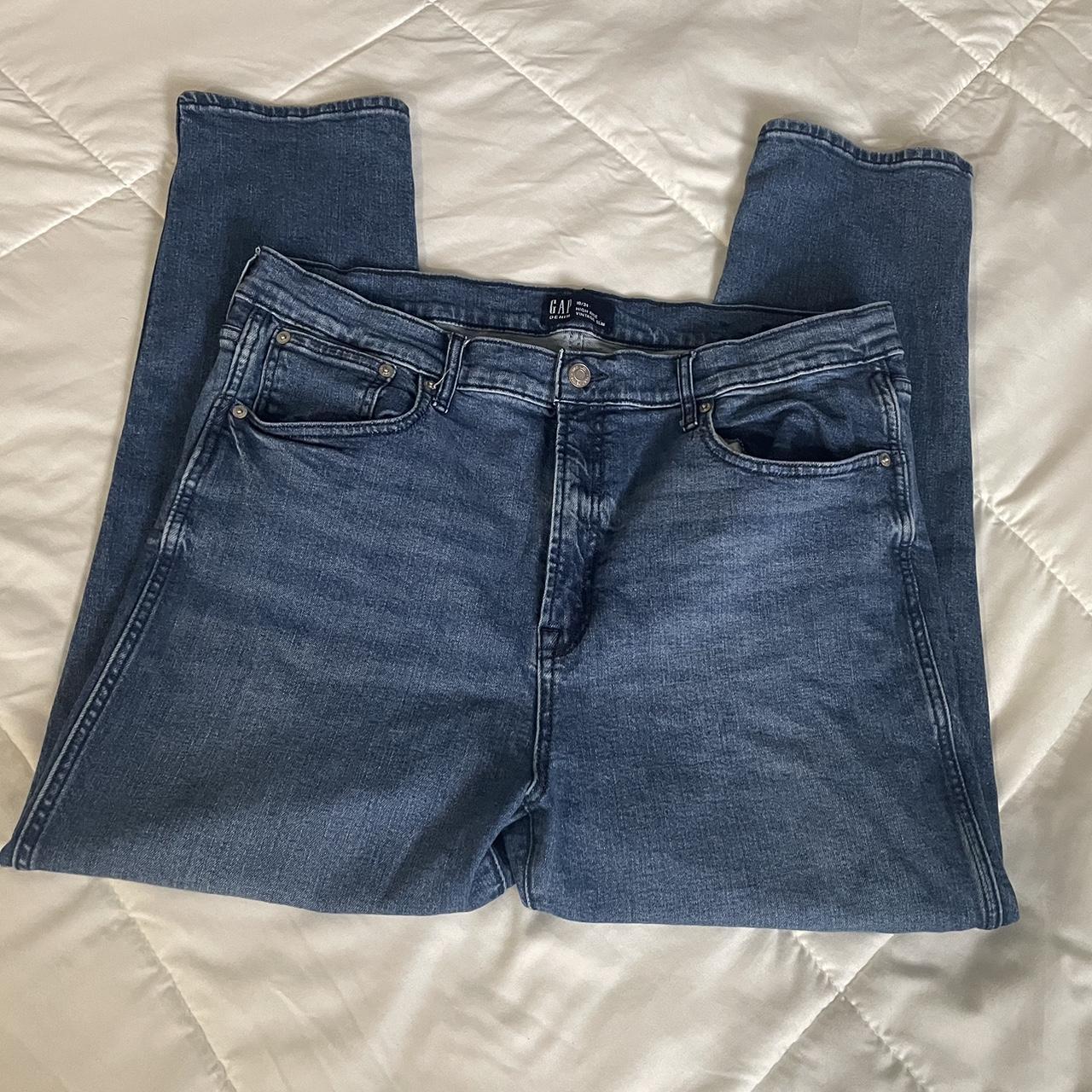 Beautiful slimming high waisted GAP jeans! Size 18... - Depop