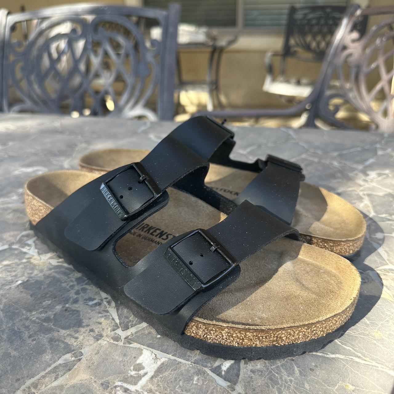 Men’s Black Birkenstock Slides - Depop