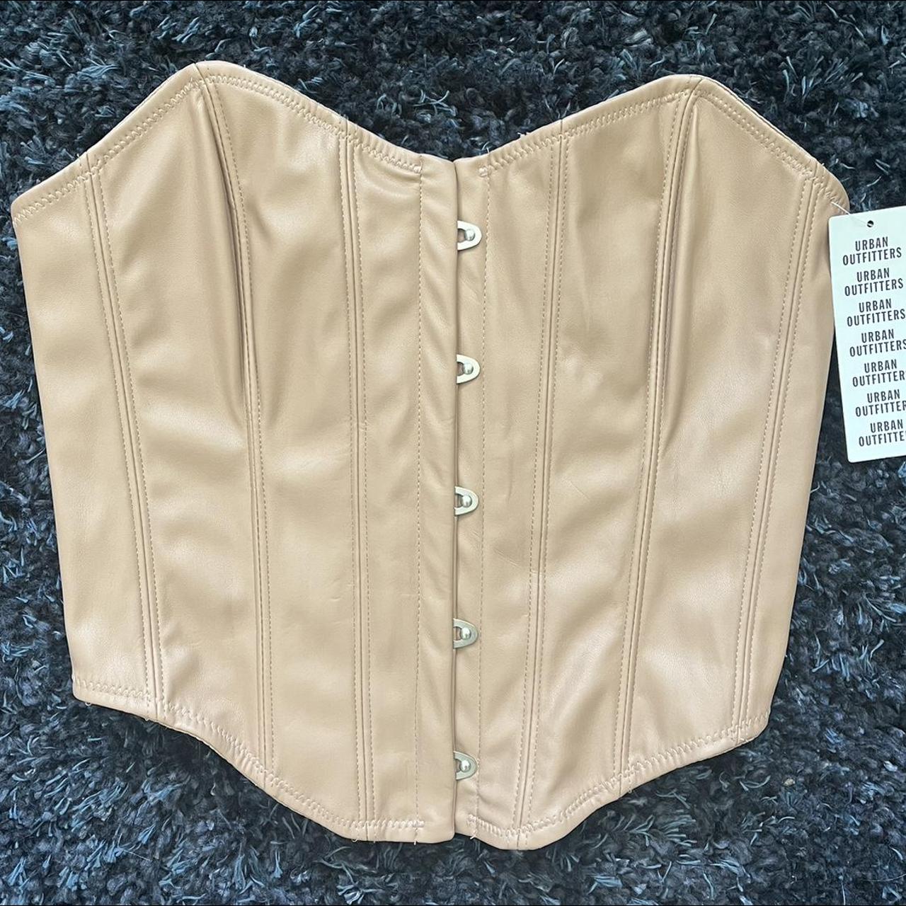 Urban Outfitters tan corset New with tags Faux... Depop