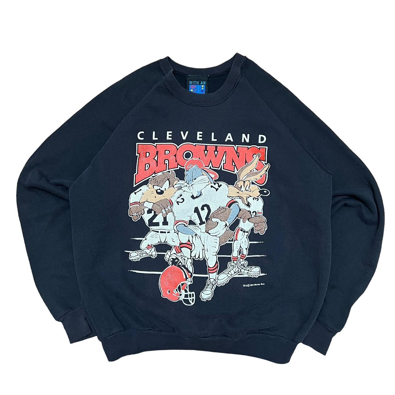 Cleveland Browns Vintage 90s Looney Tunes Faded White