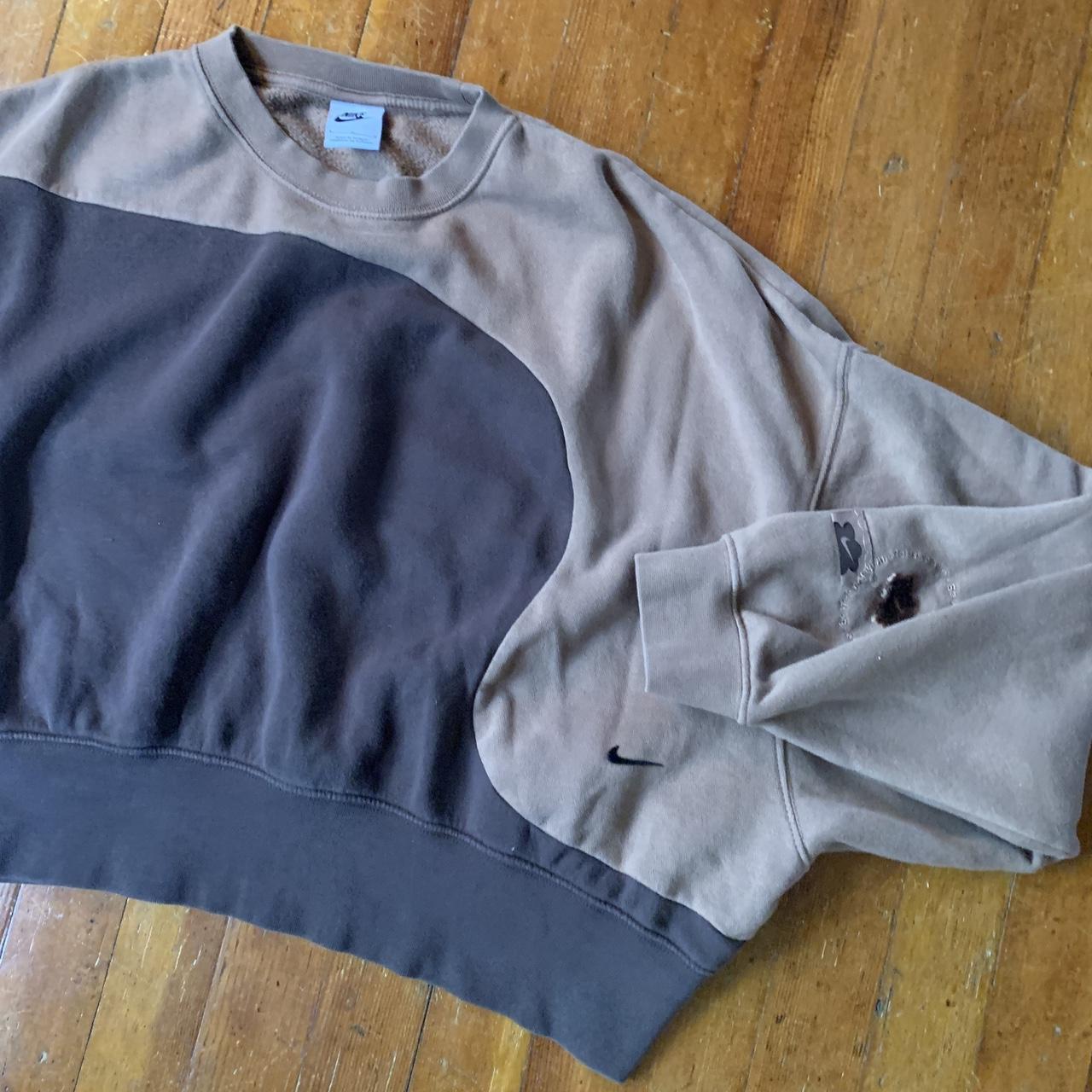 brown nike crewnecks