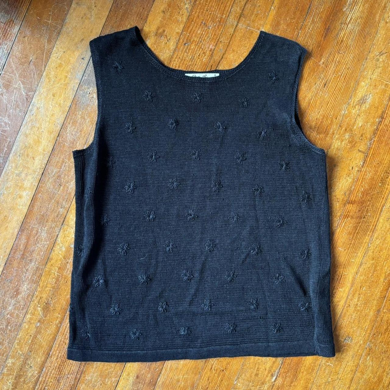 Vintage high neck knit tank by Eddie Bauer , size... - Depop