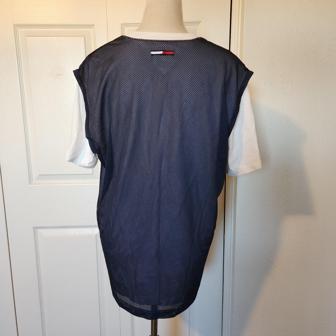 Early 90s Tommy Jeans jersey over white tee... Depop