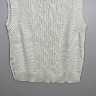 Cadha Vest - Knit Vest in Cream