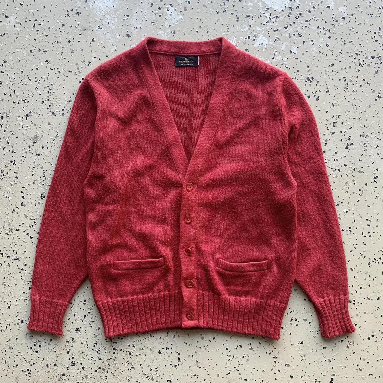 80s Puritan Acrylic Cardigan FREE US SHIPPING Pit... - Depop