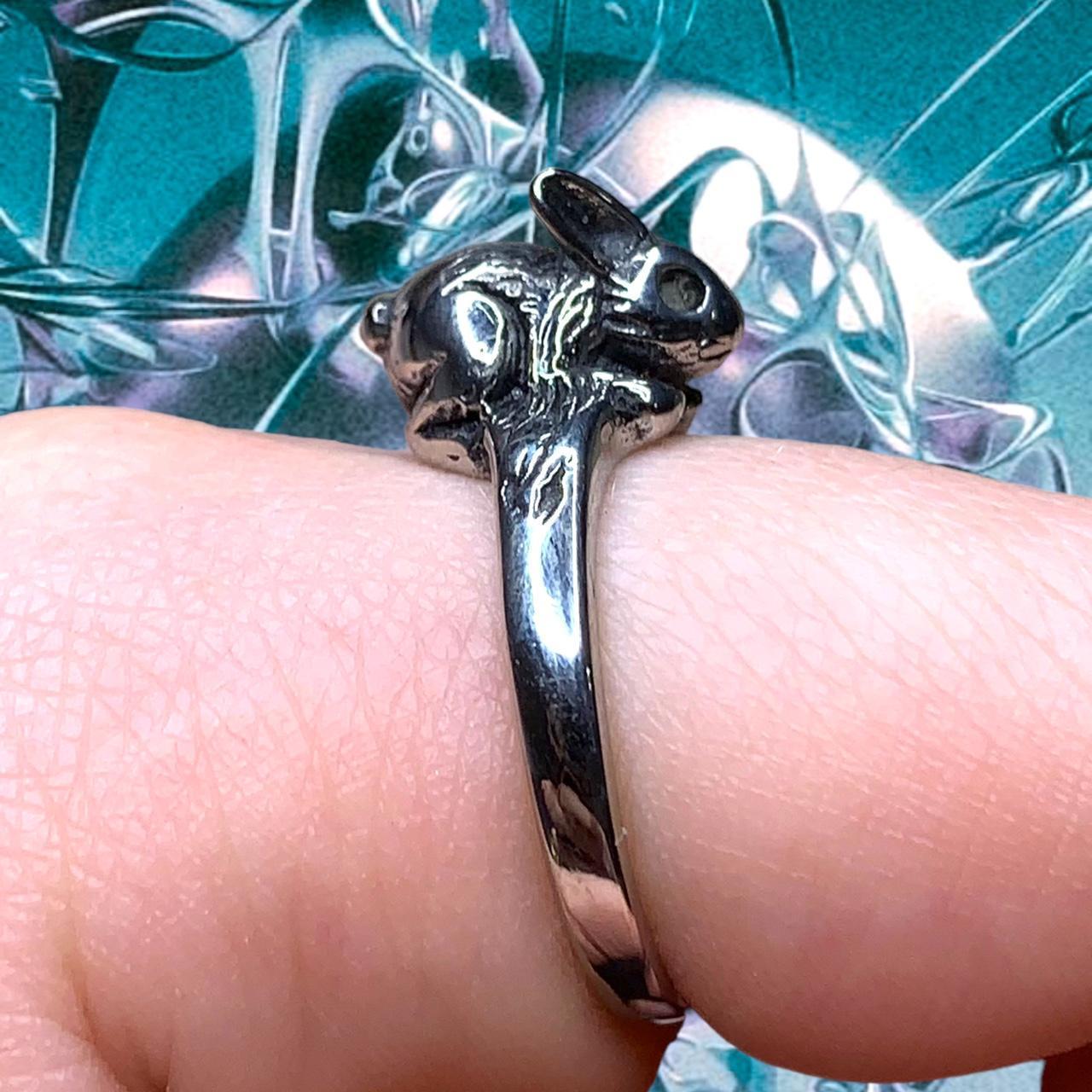 Silver hot sale rabbit ring