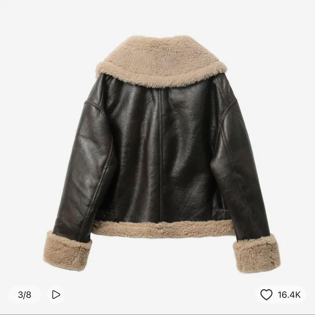 Zara dupe faux leather jacket Can send more... - Depop