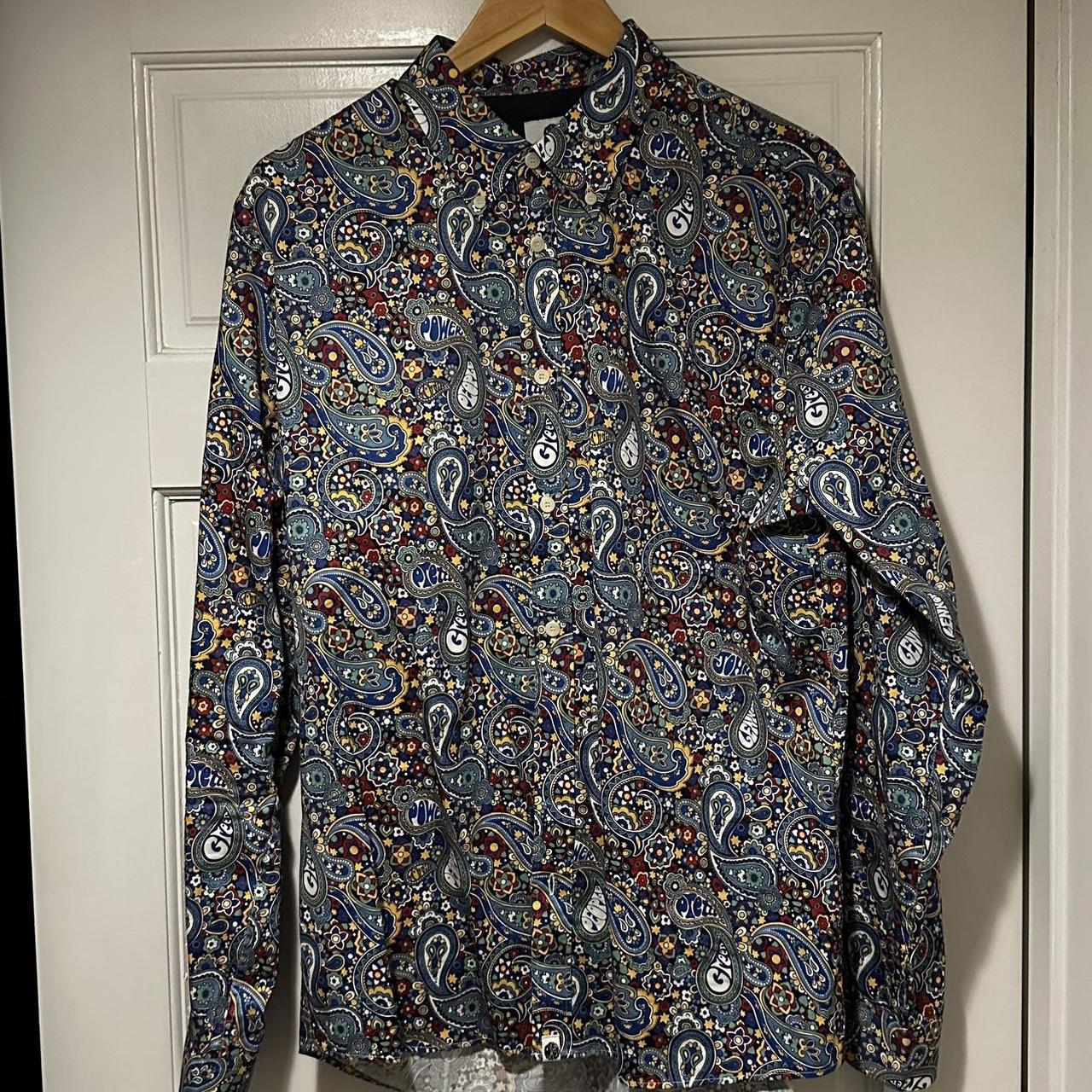 PRETTY GREEN x JOHN LENNON PAISLEY PRINT SHIRT UK. Depop